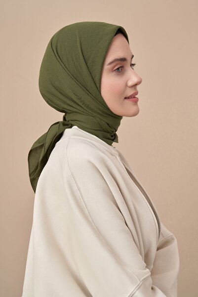 ARMANDA Pamuk Jazz Eşarp - Haki