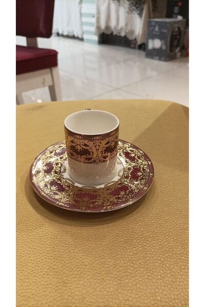 Camilla Esterhomedecor 6 Personality Claret Red Porcelain Coffee Cup Set