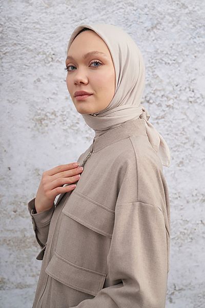 ARMANDA Jazz Cotton Scarf - Χρώμα Πέτρας