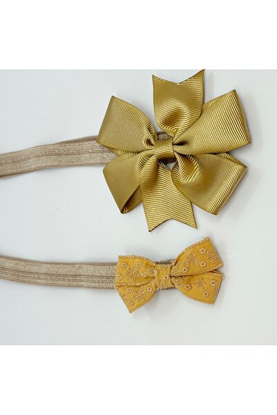 Atılgan Grp Scalloped Bandana and Plain Bandana Set of 2 for Ages 6-4