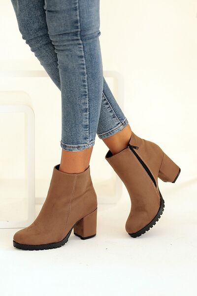 Pembe Potin Kadın Vizonsüet Bot