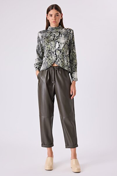 FEVER Kroko desenli anvelop bluz