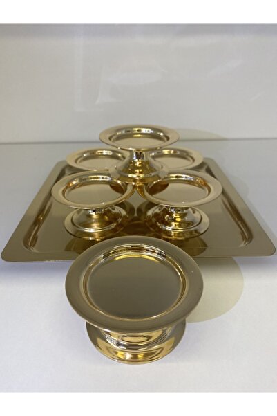 LAL DEKOR Set de 6 vase de orez Gold Lokum