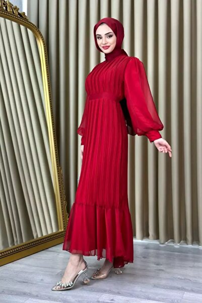 CYM Butik Pleated Janjan Chiffon Hijab Dress