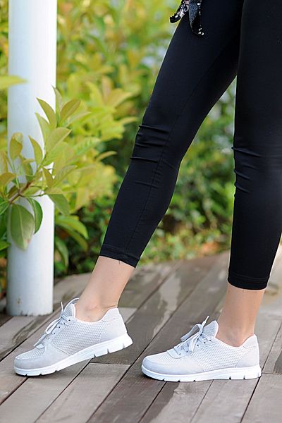 Pembe Potin Women's Gray Sneaker Casual Sports Shoes