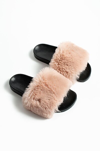 Pembe Potin Dámské pohodlné pantofle Dowry House z pudrového chlupatého plyše