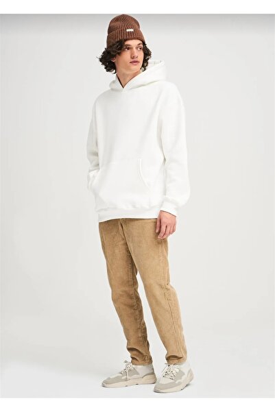 YÜKSEL IŞIK Екру унісекс базова толстовка з капюшоном - 100% бавовна