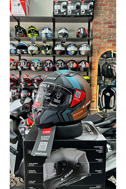 LS2 RAPID 2 EXTRA MAT GRİ-NEON TURUNCU KASK