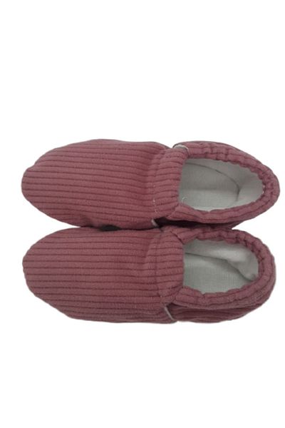 IŞIK Pink Velvet Booties - Non-Slip Sole