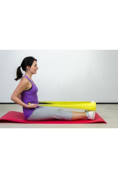 MAXİ Pilates & Yoga Exercise Band, Theraband Yellow Color (Lightest) 45.5 Mt