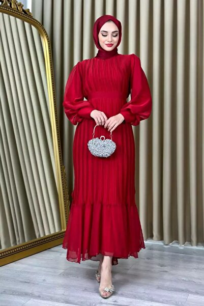 CYM Butik Pleated Janjan Chiffon Hijab Dress