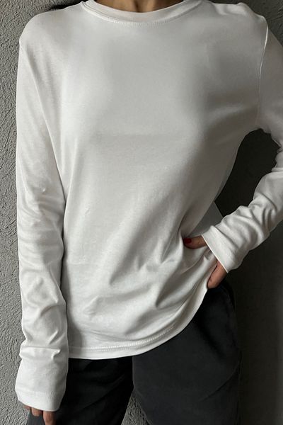 Seda Yalçın Atelier Ecru Long Sleeve Basic T-shirt