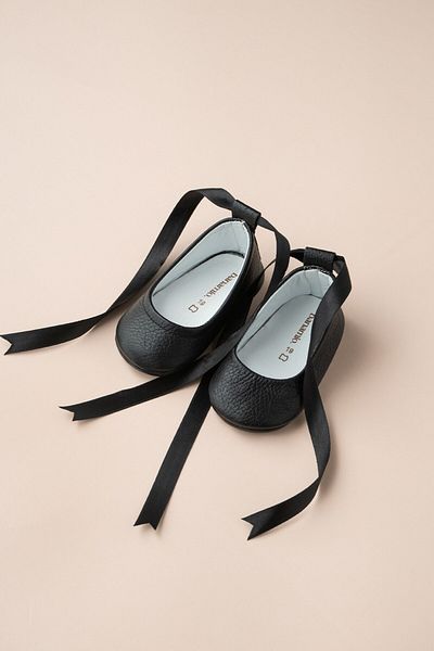 Banamio Diana Ribbon Genuine Leather Baby Ballerina Shoes