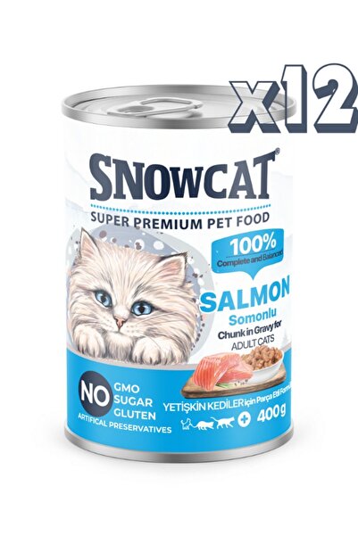 Snow Cat Premium Parça Etli Balıklı Kedi Konservesi 12 Adet*400 G