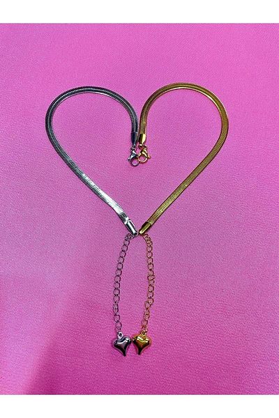 MiniPera Couple (LOVER) Italian Steel Chain Unisex Bracelet