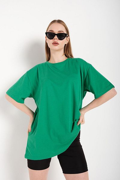 Trendseninle Tricou verde oversize pentru femei