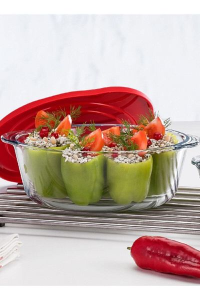 Paşabahçe 59001 2100 Cc Round Pyrex Pot with Lid