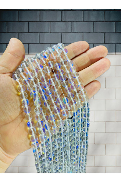 Flea Market 40 τεμάχια 8 χιλιοστών θερμικών χαλαζιακών γυάλινων χάντρων