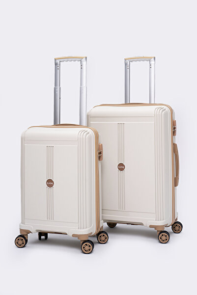 ELATAE Premium Polipropilen Kırılmaz 2'li Valiz Seti Orta Boy - Kabin Boy V303