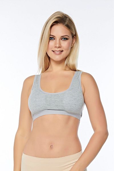 AVESŞENER Plus Size Crop Bustier - Half Tank Top