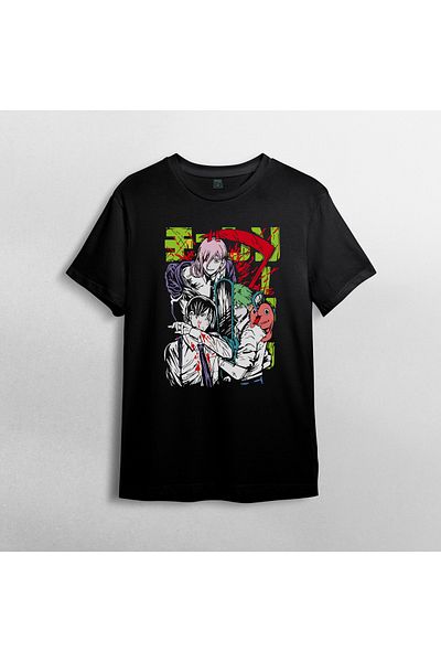 Pixxa Μπλουζάκι Chainsaw Man Crew Neck 100% βαμβακερό - 3