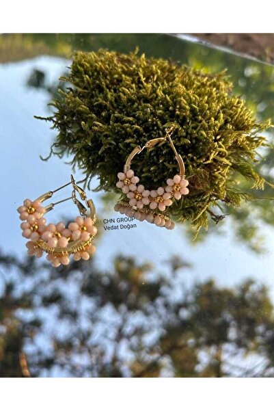 Chngroup Kristal Taşlı Papatyalı Küpe