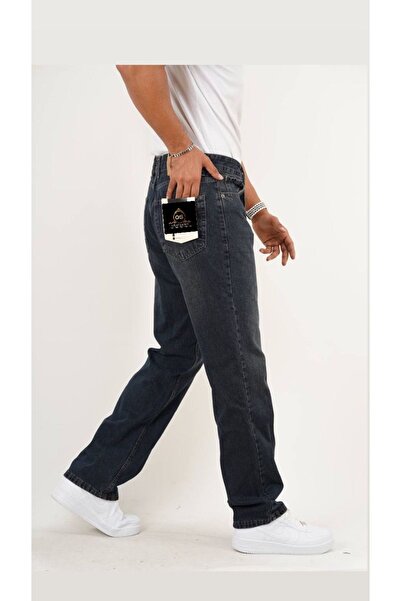 oraystore Φαρδύ Vintage Παντελόνι - Λεπτομέρεια από πέτρα