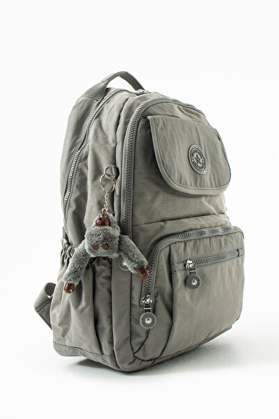 GP GUES POLO Black Water Resistant Large Size Clinker Backpack - Crinkle Fabr...