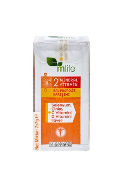 M Life 2 Mineral 2 Vitamin Bal Propolis Karışımı 7X7 G ( 1 ADET )