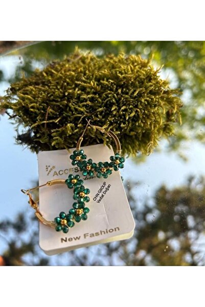 Chngroup Kristal Taşlı Papatyalı Küpe