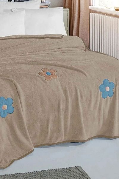 SİHİRLİ AYAKLAR Colorful Floral Patterned Double Blanket - Wellsoft 180X220