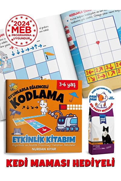 Gong 3-6 Yaş Oyunlarla Eğlenceli Kodlama Çocuk Etkinlik Kitabım - 3 Kitap