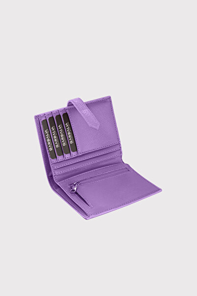 Garbalia Lilac Helsinki Women's Card Holder Wallet - Coin with External Belt, Zipper and Compartments
