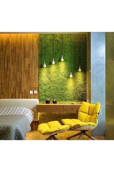 DDTREND Dekoratif Yapay Bitki Duvar Kaplama Panel Şimşir Tabaka 40x60 cm Yeşil Dikey Bahçe