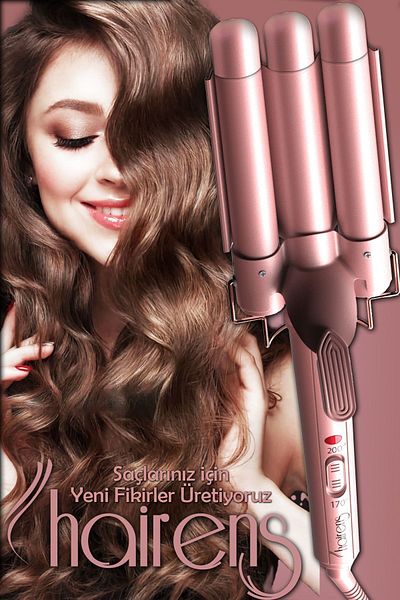 Hairens Hrs-190 Wag and Water Wave Curling Iron 25mm.