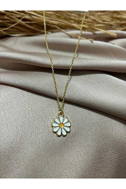 Chngroup Papatyalı Paslanmaz Kaplamalı Kadın Modern Kolye