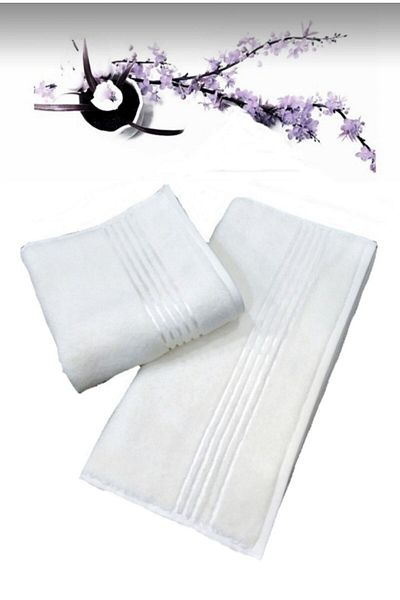 Özdilek 2 Pieces Belda Hand and Face Towel White 50x90 Cm
