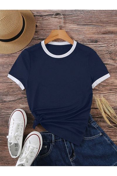 Trendseninle Unisex Μπλουζάκι με χτενισμένο μπλουζάκι