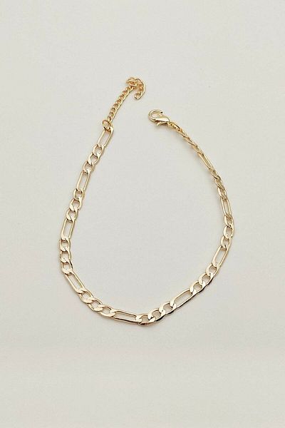 Lolita Takı Women's Gold Flat Chain Anklet