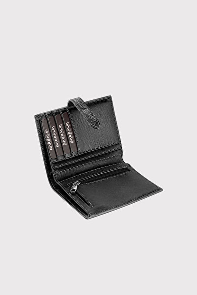 Garbalia Glossy Black Helsinki Women's Card Holder Wallet - with External Belt and Zipper