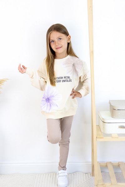 e-çocuk Every Petal Printed Set for Girl - Κάτω και επάνω σετ 6646