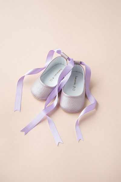 Banamio Diana Ribbon Genuine Leather Baby Ballerina Shoes