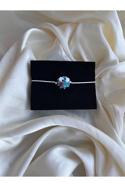 PEONY - peonyofficiall Cookie Monster Glass Murano Bracelet White String Bracelet