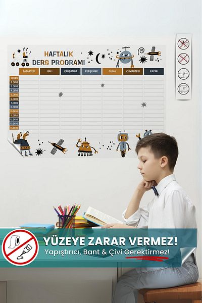 Pi Papers Program săptămânal de lecții, hârtie inteligentă magică inovatoare fără a deteriora suprafața, planificator de lecții