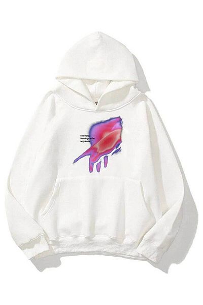 Trendseninle Unisex Ungrateful Φούτερ Λευκό