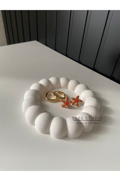 Sese Studio Bubble Dekoratif Tabak, Takı Tabağı, Mumluk, Bardak Altlığı