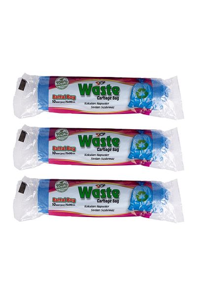 SA WASTE King Size Garbage Bag 75*90 CM 3 PACK ROLL 30 PIECES