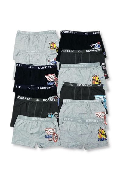 bonbonetti chocolate baby&kids Σετ 12 πολύχρωμα Lycra Boys Boxers