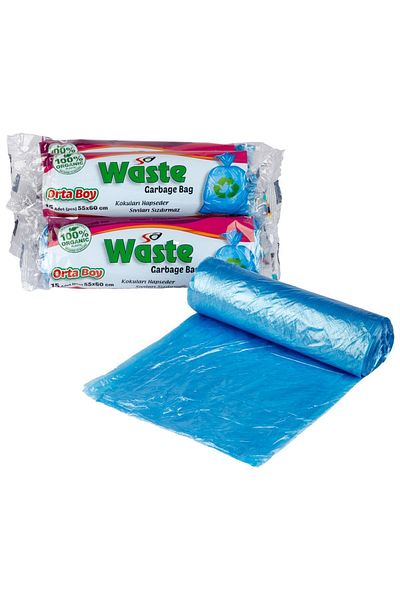 SA WASTE Medium Size Garbage Bag 55*60 CM 5 Pieces ROLL 75 PIECES