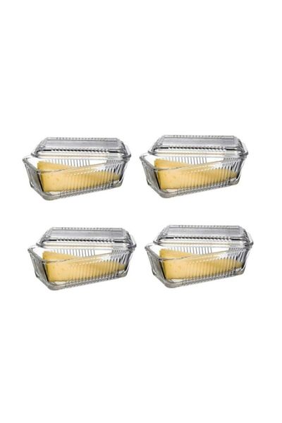 Paşabahçe Frigo Covered Breakfast - Butter Cheese Bowl Set of 4 Without Compartment 072oa